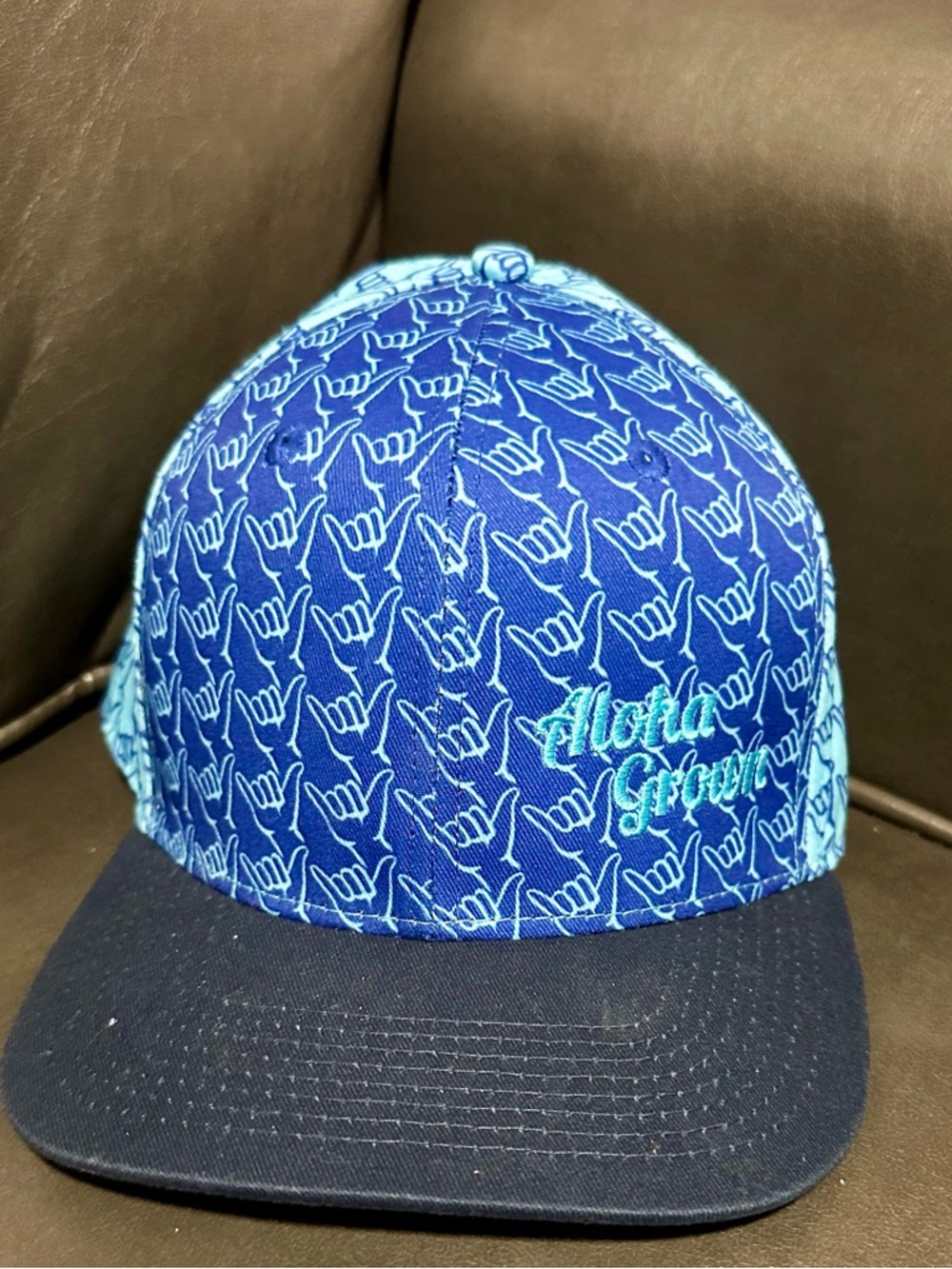 Blue Patterned Men's Baseball Cap